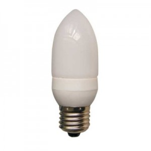 C4SD09ECC Люминесцентная лампа Ecola candle 9W EIC/M 220V E14 6400K свеча 108x38 УВВ