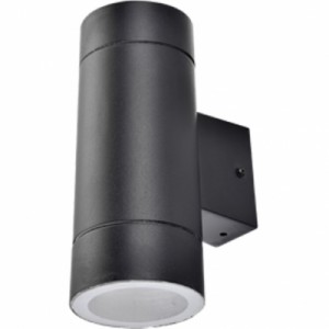 FB53C2ECH Уличный настенный светильник Ecola GX53 LED 8013A IP65 прозрачный Цилиндр металл. 2*GX 53 Черный 205x140x90 (205 мм)