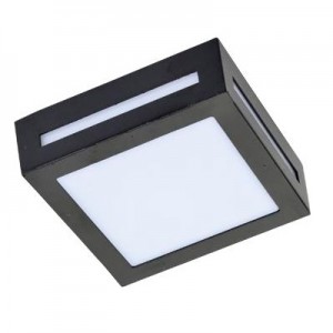 FB53SSECH Уличный потолочный светильник Ecola GX53 LED 3082W IP65 матовый Квадрат металл. 1*GX53 Черный 136x136x55