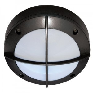 FB53CSECS Уличный потолочный светильник Ecola GX53 LED B4143S IP65 матовый Круг с решеткой алюмин. 1*GX53 Черный 145x145x65