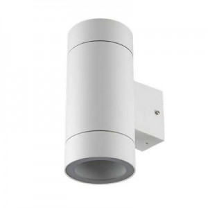FW53C2ECH Уличный настенный светильник Ecola GX53 LED 8013A IP65 прозрачный Цилиндр металл. 2*GX53 Белый матовый 205x140x90